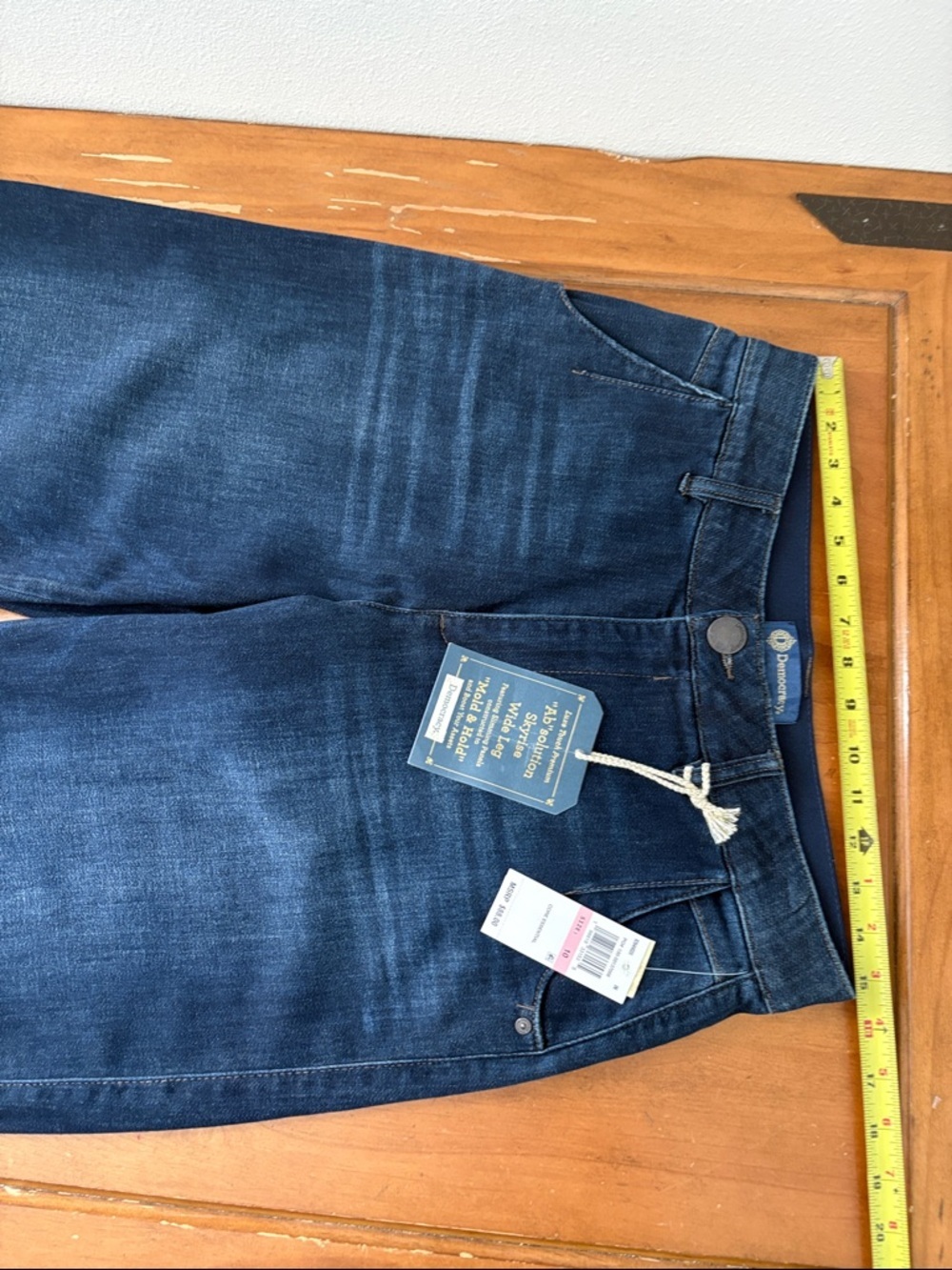 Democracy NWT Ab Solution Șki Rise Wide Leg Jeans Size 10 - Picture 5 of 15